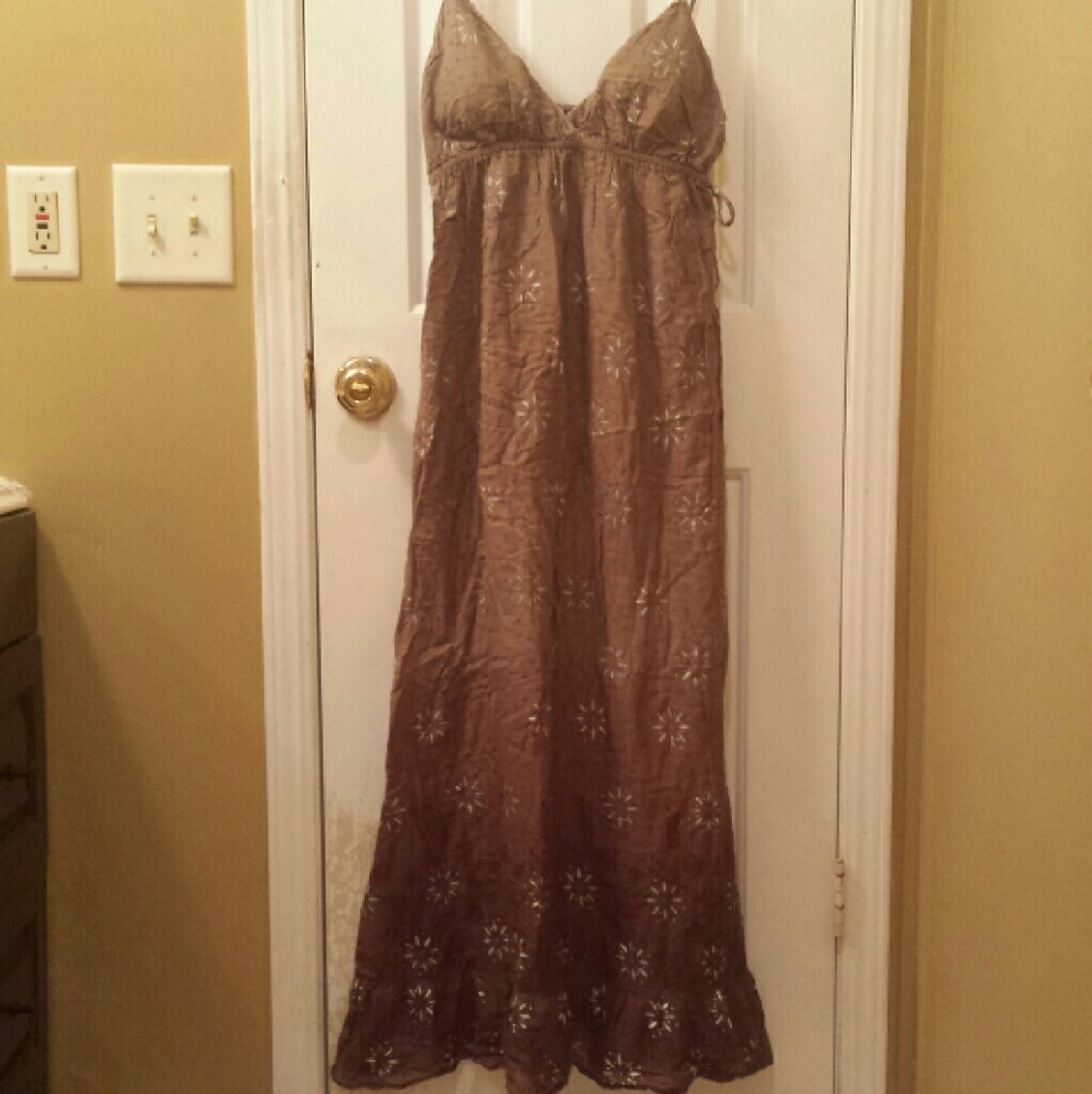 COPY - Spaghetti Strap Brown Ombre Maxi Dress